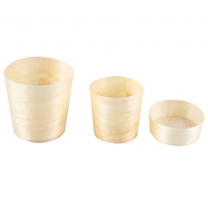 biologisch abbaubare runde Holzschale | Kiefernholz 388313