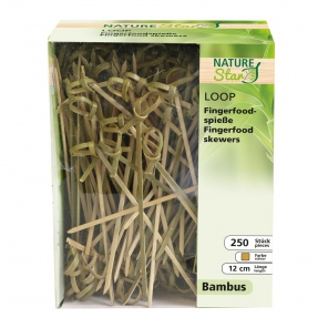 Bambusspieß mit Knoten, 9 cm mit Spender, 389661