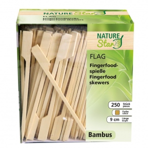 Bambusowy szpikulec Flaga,dozownik, 12 cm,389531