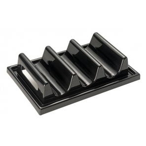 Präsentationsständer für Sandwiches/Baguettes mit 3 Fächern aus Kunststoff 29x19 cm, APS 11887