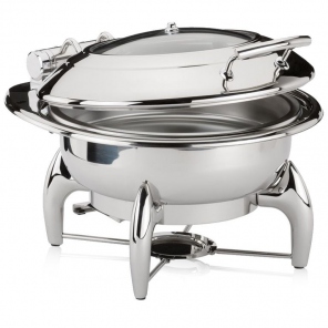 runde Servierplatte mit Glasdeckel