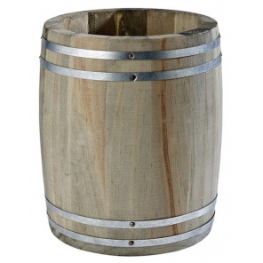 COUNTRY STYLE Mini-Fässchen-Besteck-/Gewürzbehälter aus Holz 11,5x14 cm, APS 11931