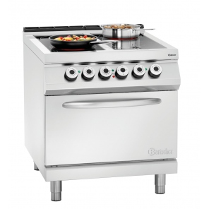 4-flammiges Keramikkochfeld mit Elektrobackofen 2/1 GN Bartscher 296431