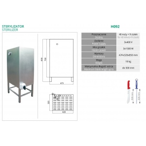 Wassersterilisator für Messer, Stahl und andere Werkzeuge