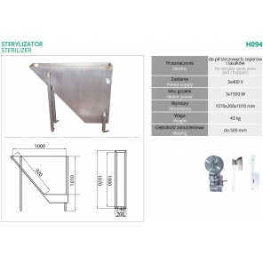 Sterilisator für Sägen, Äxte und Beile H094