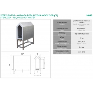 Sterilisator für Sägen, Äxte und Beile H095