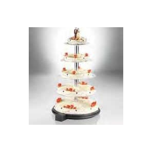 Tortenständer Aluminium, 3-stöckig, 50001.63915