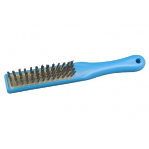 Blue wire brush, with dual bristle fastening, Hillbrush WS6SBRES