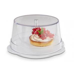 runde Abdeckung mit Griff für ANTI PASTI, BAKERY und SLATE, transparent, Ø 20,5 cm, APS 15351