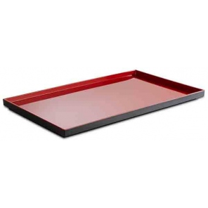 rechteckige Schale ASIA PLUS GN 1/1, Melamin, schwarz-rot, APS 15455
