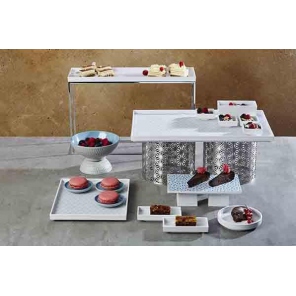 rechteckige Schale ASIA PLUS GN 1/1, Melamin, schwarz-rot, APS 15455