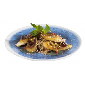 flacher Teller BLUE OCEAN, Melamin, blau-weiß, Ø 21,5 cm, APS 84674