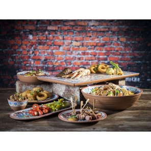 rechteckige Schale ARABESQUE GN 1/1, Melamin, Terrakotta, APS 84680