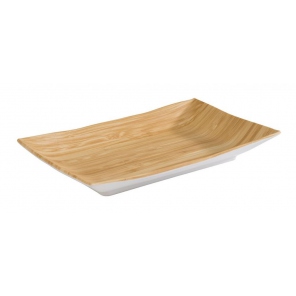 rechteckige Schale BAMBOO, flach, Melamin, 21x13 cm, APS 84806