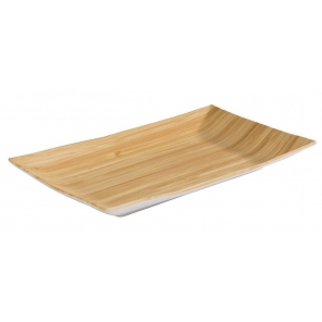 rechteckige Schale BAMBOO, flach, Melamin, 24,5x15,5 cm, APS 84807