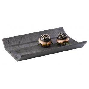 rechteckige Schale ELEMENT GN 1/3 Melamin Betonoptik 32,5x17,5 cm, APS 84402