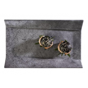 rechteckige Schale ELEMENT GN 1/3 Melamin Betonoptik 32,5x17,5 cm, APS 84402