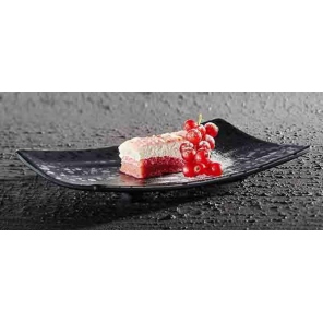 Schale GLAMOUR Melamin schwarz, 22x12 cm, APS 84377