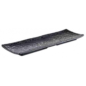 Schale GLAMOUR Melamin schwarz, 37x11 cm, APS 84378