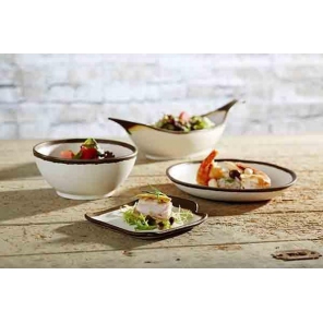 Teller CROCKER Melamin beige, 14x13 cm, APS 84567