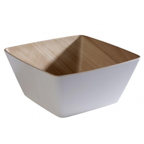 quadratische Schale FRIDA Melamin weiß 2,65 l, APS 84561