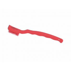 Red brush for hard-to-reach places, medium-hard bristles, Hillbrush B1241R