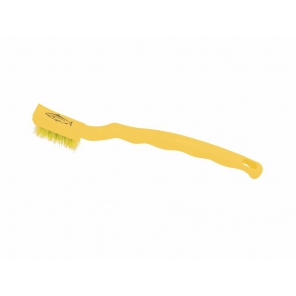 Yellow brush for hard-to-reach places, medium-hard bristles, Hillbrush B1241Y
