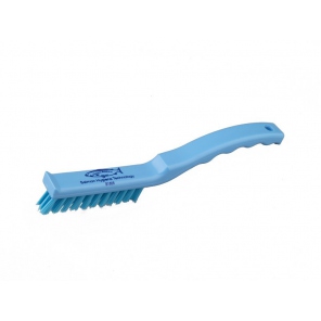 Blue brush for cleaning small elements, stiff bristles, Hillbrush B1606B