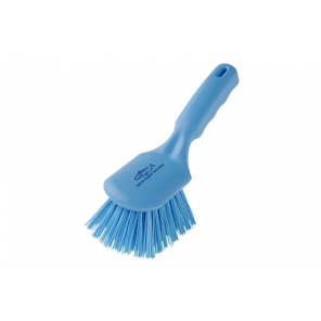 Blue cleaning brush, stiff bristles, Hillbrush D4B