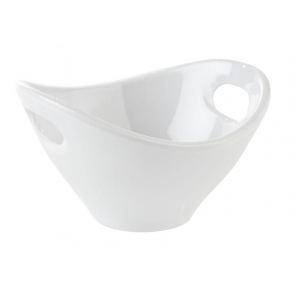 Mini white oval bowl with...