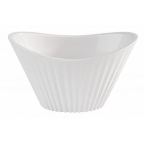 Oval mini white bowl, made...
