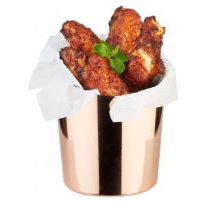 Frittierkorb SNACKHOLDER Edelstahl gold 13,0x10,5cm, APS 40623