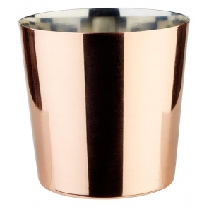 Frittierkorb SNACKHOLDER Edelstahl gold 13,0x10,5cm, APS 40623