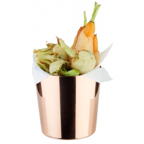 Frittierkorb SNACKHOLDER Edelstahl gold 13,0x10,5cm, APS 40623