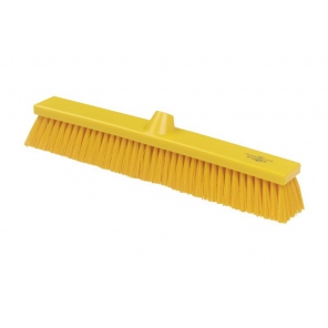 Yellow sweeping brush, medium-stiff bristles, Hillbrush B1657Y