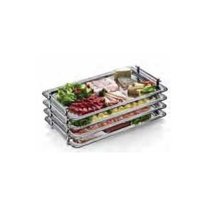 Tablett Edelstahl GN 1/1 mit Griffen zum Stapeln, 50001.64233