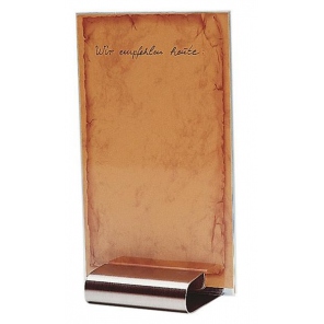 Menühalter aus satiniertem...