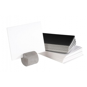 Buffetständer für Etiketten, Beton, H 3 cm, Set 4 Stk., APS 71492