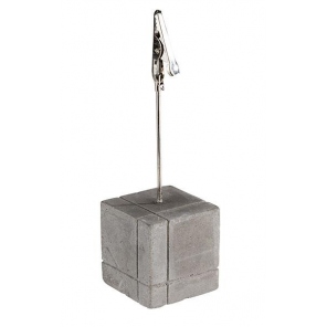 Stojak bufetowy z klipsem na etykiety, betonowy, wys. 12 cm, zestaw 4 szt., APS 71494      