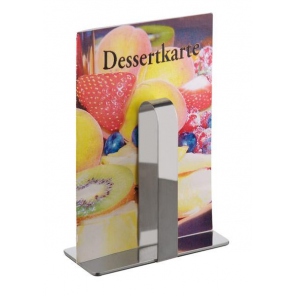 Menükartenhalter Edelstahl 14x5,5 cm, APS 00071