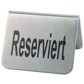 Schild RESERVIERT Edelstahl - Set: 2 Stk., APS 00017