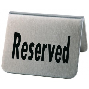 Schild RESERVIERT Edelstahl - Set: 2 Stk., APS 00017
