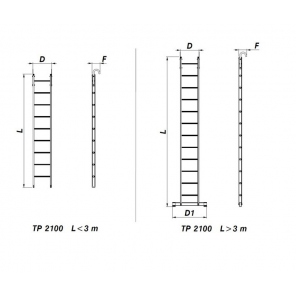 Anlegeleiter mit Haken DRABEX TP 2100
