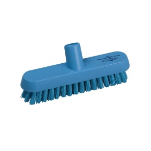 Blue scrubbing brush, very stiff bristles, Hillbrush B928B