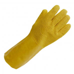 Protective gloves for skinning and fleshing machines, universal size, yellow, Stronghand TEXXOR