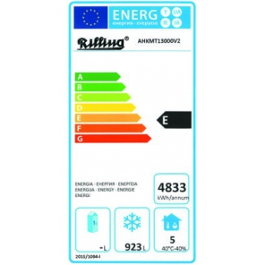 Tiefkühlschrank Rilling Linia 1300, verglast mit LED Beleuchtung, -15/-22°C, AHK MT130 00V2