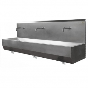 Waschbecken Edelstahl 3-beckenig WH131