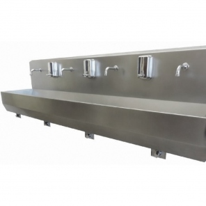 Waschbecken Edelstahl 4-beckenig WH135