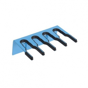 Blue wall-mounted holder for brushes and handles, Hillbrush WLBR1B