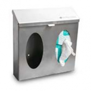 Gloves dispenser with flap